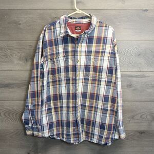 Men's Big & Tall 2x Ridgecut Plaid Button Down Thick Long Sleeve